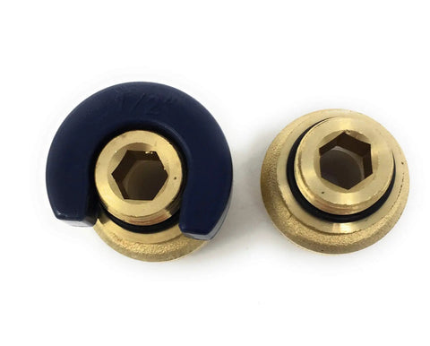 Washing Machine Valve With Water Hammer Arrestor And Push Fit Three Quarter Inch MHT No Fuss Easy Install Kit components close-up