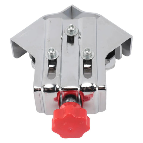 Must Have Pro Grade Angle Clamp For Woodworking And Picture Framing With High Precision 90 Degree Right Angle Clamp with red knob.