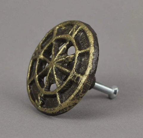 Aged Bronze Compass Rose Drawer Pulls Set Of 12, Durable Cast Iron Cabinet Hardware Knobs For Rustic Home Decor, easy to install.