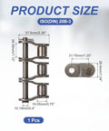Durable Manganese Steel ISO DIN 20B-3 Offset Half Link dimensions 57.5mm by 31.75mm for heavy duty roller chain.