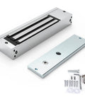 Built Like A Tank Magnetic Door Lock With 1200lbs Grip Electromagnetic Access Control DC 12V fail safe operation assembly with mounting hardware.
