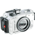 Underwater Housing For Olympus TG-7 With Red Filter, 60m Waterproof Case for Ocean Photography and Video, front view