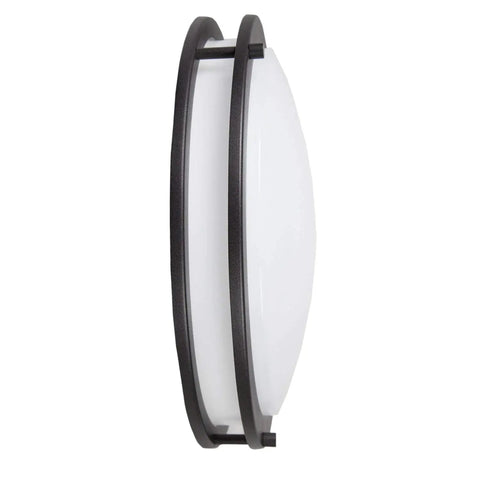 Side view of 14 Inch LED Flush Mount Ceiling Light Fixture With 5 CCT Selectable 2700K To 5000K, Dimmable Indoor Round Kitchen Ceiling Light
