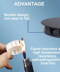 Close-up of flame test on 200 Pcs Nylon Hole Plugs Set in Nine Sizes Ranging From One Fifth Inch to One Inch, highlighting fire resistance.