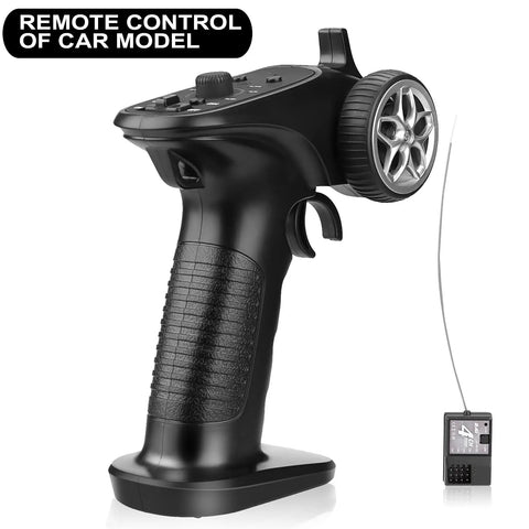 2.4GHz RC Transmitter And Receiver Kit With FHSS 67 Channels, 4CH Remote Controller displayed with receiver module