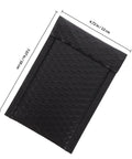 Close-up of Black Bubble Mailers 12 By 18 Inch Plus 4 Inch Padded Self Seal Shipping Bags showing texture and dimensions.