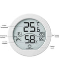 Easy Read Indoor Hygrometer Thermometer For Home And Office, Digital Temperature And Humidity Monitor With Large Display, Fast Accurate Room Climate Tracker For Optimal Comfort; white round digital display showing 25.6°C and 58% humidity