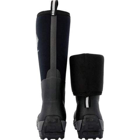 Mens Arctic Sport Tall Boots In Black Size 10 Medium with fleece lining and neoprene, showcasing durable outsoles.