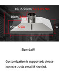 Straight Up Heavy Duty Stainless Steel Dust Collector Hood For Industrial Fume Extraction Vacuum Adapter With No Sweat Quick Install, showing dimensions.