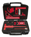 Pro Grade Woodworking Measuring And Scribing Tool Set with 9 Piece Precision Kit in red box with aluminum alloy tools