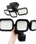 Motion Sensor Flood Lights for Outdoor, 270° Hardwired Security Light,2Pack with three adjustable LED heads.
