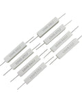 Ceramic cement resistors, white rectangular, 10W, 0.47Ω, J tolerance with axial leads