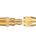 All Brass Four Piece Reusable Fittings Set For Quarter Inch ID Hose And Quarter Inch NPT Rigid Barbed To NPT Connectors, brass fittings