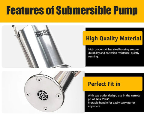 Tankless Water Heater Flushing Kit With One Quarter HP Stainless Steel Sump Pump featuring high quality material and perfect fit design