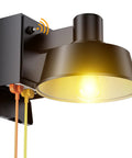 Porch Light With Built In GFCI Outlet And Dusk To Dawn Sensor, Dual Receptacles, waterproof rustproof outdoor lantern, side view