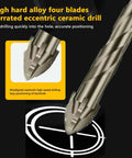 Amazon 5-piece drill bit set with four-tooth eccentric bits; hex shank, short dry drill bits; sizes 6,6,8,10,12 mm