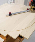 No Fuss Setup Circle Guide Kit And Drill Block Bundle For Exact Router Cutouts and Bullseye handheld drilling in use.