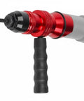 Electric Rivet Nut Adapter Kit for quick rivet nut installation with detachable handle and all in one components, red and black
