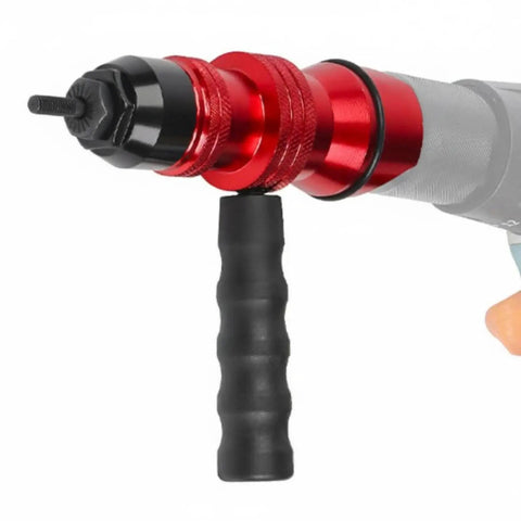 Electric Rivet Nut Adapter Kit for quick rivet nut installation with detachable handle and all in one components, red and black