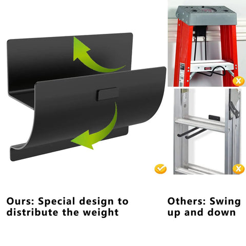 Heavy-Duty Wall Mount Ladder Hooks For Storage And Wheelbarrow Hangers For Garage Walls, comparison of hook designs