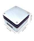 Compact silver 65W Mini Hot Plate Soldering Station for SMD Preheating and Rework Desoldering Heating Plate with dimensions shown