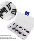 Premium Stainless Steel RC Car Screw Kit with transparent storage box for 1/16 brushless RC cars, rustproof fasteners