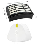 Six Pack Vacuum Filter Replacement For Navigator Lift Away NV350 NV351 NV352 shown with dimensions