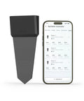 Smart Wireless Soil Sensor For Lawn And Garden Automatic Moisture Meter With 1 3 And 5 Inch Depth Monitoring shown with app