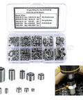 Robust 200 Piece Thread Repair Kit With Stainless Steel Inserts For Damaged Threads M3 To M8 showing assorted coil inserts