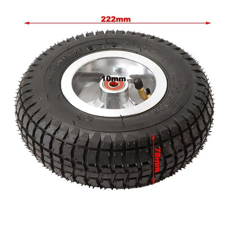 All In One 9 Inch Tire Inner Tube And Rim Kit For Scooter Skateboard Pocket Bike Electric Tricycle 9x3.50-4 side view