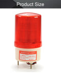 Front view of LTE1101J 24V Warning Light Industrial Signal Tower Lamp Round LED Alarm Tower Light with plastic body.