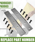 12 Inch Steel Wood Chipper Blade Set For OPC 504 506 506E 566E 50636 Replacement PK0903 PK0915 PK0915 EH with bolts