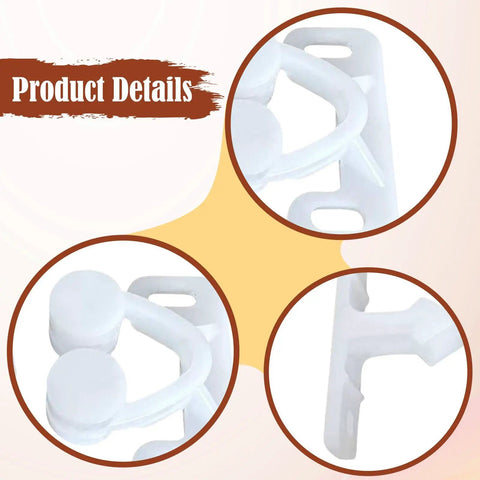 Close-up of Closet Door Roller Catch for Cabinets and RV Furniture with white PP construction and double roller latch details.