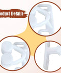 Close-up of Double Roller Closet Door Catch For RVs Boats And Motorhomes Compact POM Door Latch details in white plastic
