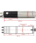 Top Shelf Automatic Tool Changer Water Cooled Spindle Motor With Iso20 Taper 1.8kw Motor dimensions and design image.