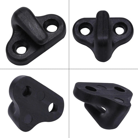 Dang Solid Nylon J Hook Lashing Hardware With Stainless Steel Screws Rig Up Kayak Canoe And Boat Gear For Weekend Adventures, black nylon hooks.