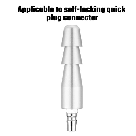 Front view of silver aluminum Vac U Lock quick air connector adapter