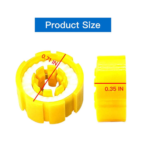 3 Pieces Inflatable Life Jacket Bobbin Replacement Set For Automatic Inflator Systems, yellow bobbins size details