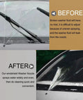 Comparison of broken and new Two Pack Car Front Windshield Washer Nozzles Double Hole Straight Column Sprayer Nozzle For Most Vehicles