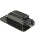 ABS Solar Single Cable Entry Gland With Curved Connector For 6mm2 To 12mm2 Cables Ideal For RVs Campers And Boats Drill Free Mounting Waterproof Durable And UV Resistant in black, side view.