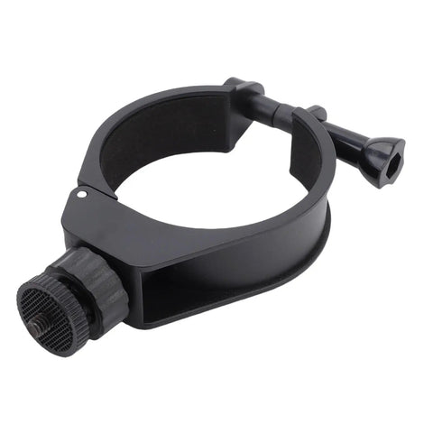 Adjustable Guiding Scope For Telescopes, Tough ABS Build, 1/4 Inch Screw Interface, fits 72 to 74mm tubes, side view of clamp