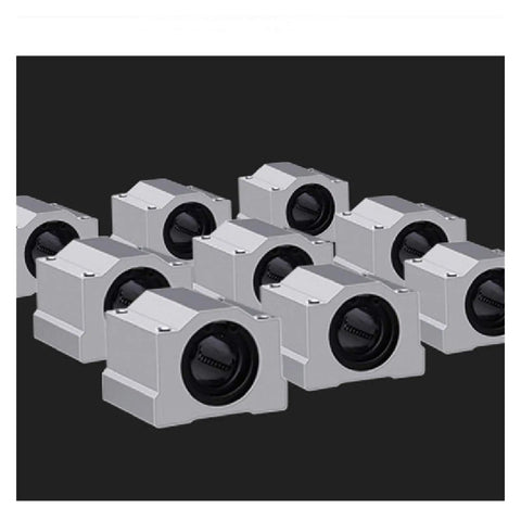 One Piece Linear Bearing Slide Set SCS6UU SBR30UU For CNC Parts And 3D Printer Projects, set of silver bearing blocks