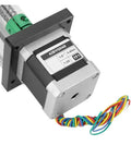 Heavy Duty 1204 Ball Screw Linear Actuator With Stepper Motor Delivering 100Mm Stroke And 24V Dc Power, close-up of stepper motor and wiring.