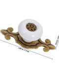 Dope Vintage Ceramic Cabinet Knobs With Antique Zinc Back Plate Retro Drawer Pulls For Kitchen Cabinets Drawers And Dressers