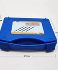 2-9 Mohs Hardness Scratch Tester Pen Kit with Stainless Steel Picks, 4 Pack, Storage Box, 230mm blue case