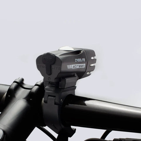 Streak 450 Lumen Bike Light With USB Rechargeable Headlight, 6 Light Modes Plus Walking, Daylight Flash, Road Ready, Durable IP67 Waterproof With Secure Mount For Road And Commuter Bikes
