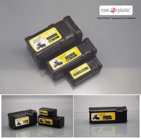 40 Degree Coolant CNC Pull Studs For CAT40 Taper, 10 Piece Pack, 20CrMnTi High Strength Steel in black Rose Plastic boxes