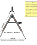 Heavy Gauge Adjustable Wing Divider Locking Steel Compass Six Inch Legs displayed for accurate layout marking in crafts.