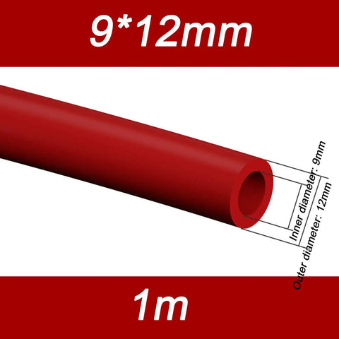 PTFE tubing for industrial use heavy duty engineering tubing with tough durability, excellent dimensional stability, 9x12mm size