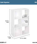 Six Cube Storage Organizer Bookshelf Dope Cube Shelves Set For Home Office Or Bedroom Versatile Stackable Unit Easy Assembly